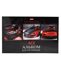 Альбом для рисования, 40л., А4, АВТОЛЮКС, на скрепке 40А4В