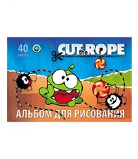 Альбом для рисования Hatber Cut the Rope, А4, 40 листов