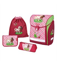 Ранец школьный Herlitz Midi New Plus Horses с наполнением