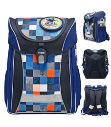 Ранец школьный Tiger Enterprise Joy Collection Синяя Клетка