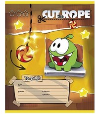 Тетрадь Hatber Cut the Rope клетка, 12л.