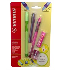 Набор для обучения письму Stabilo Left Right для левшей, розовый 6318/41-5В